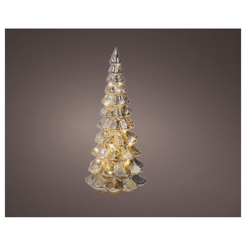 ALBERO MICROLED VETRO H.32CM. A BATTERIA